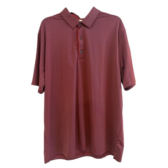 Greg Norman Collection Other - Greg Norman Golf Shirt Men's Size XL Play Dry ML75 Stretch Polo Burgundy Stripe